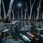 Alkoholsumpf mit hand