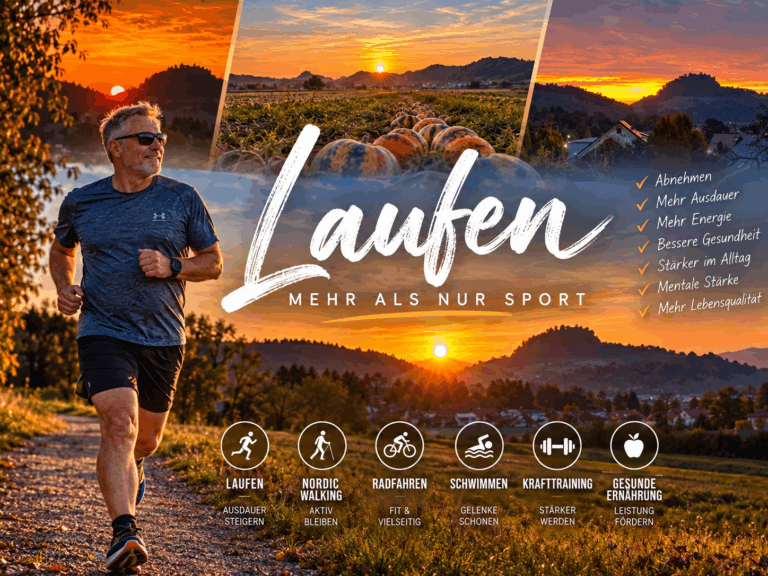 Laufen im goldenen Morgenlicht